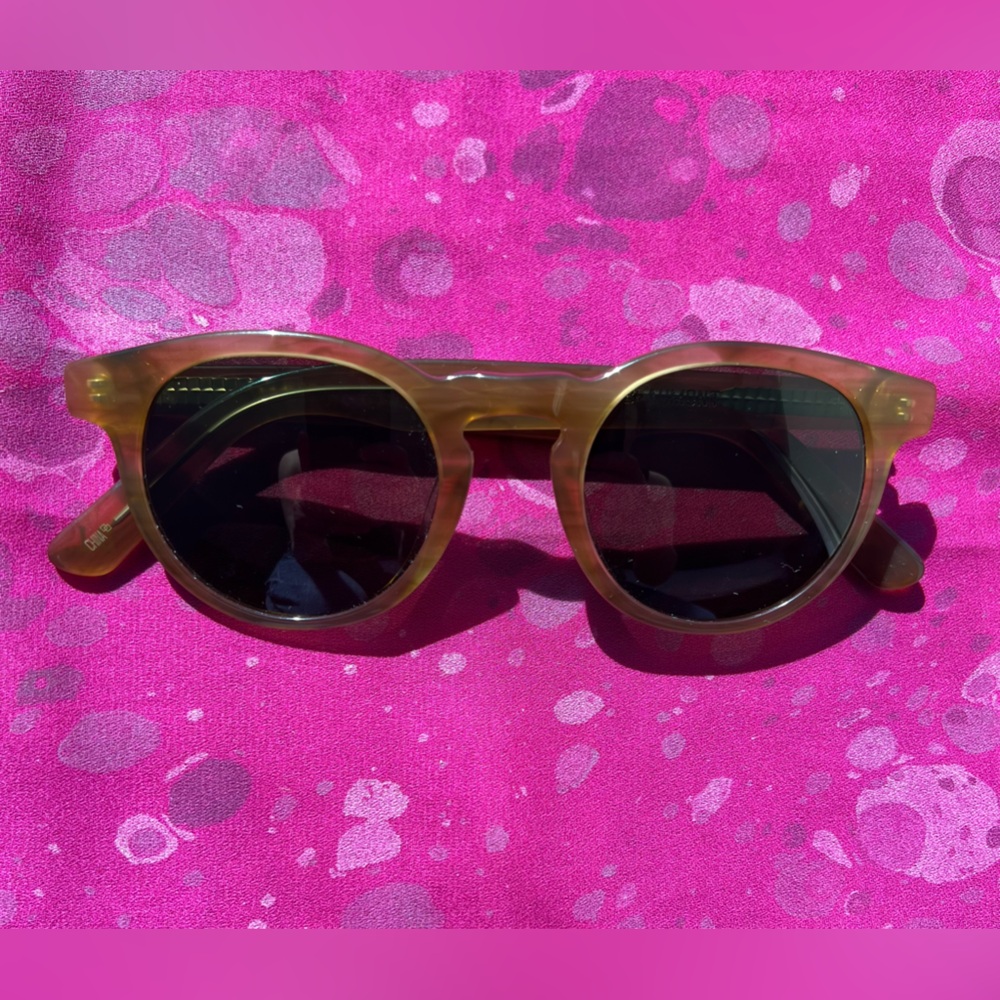 Brown Round Frame Sunglasses